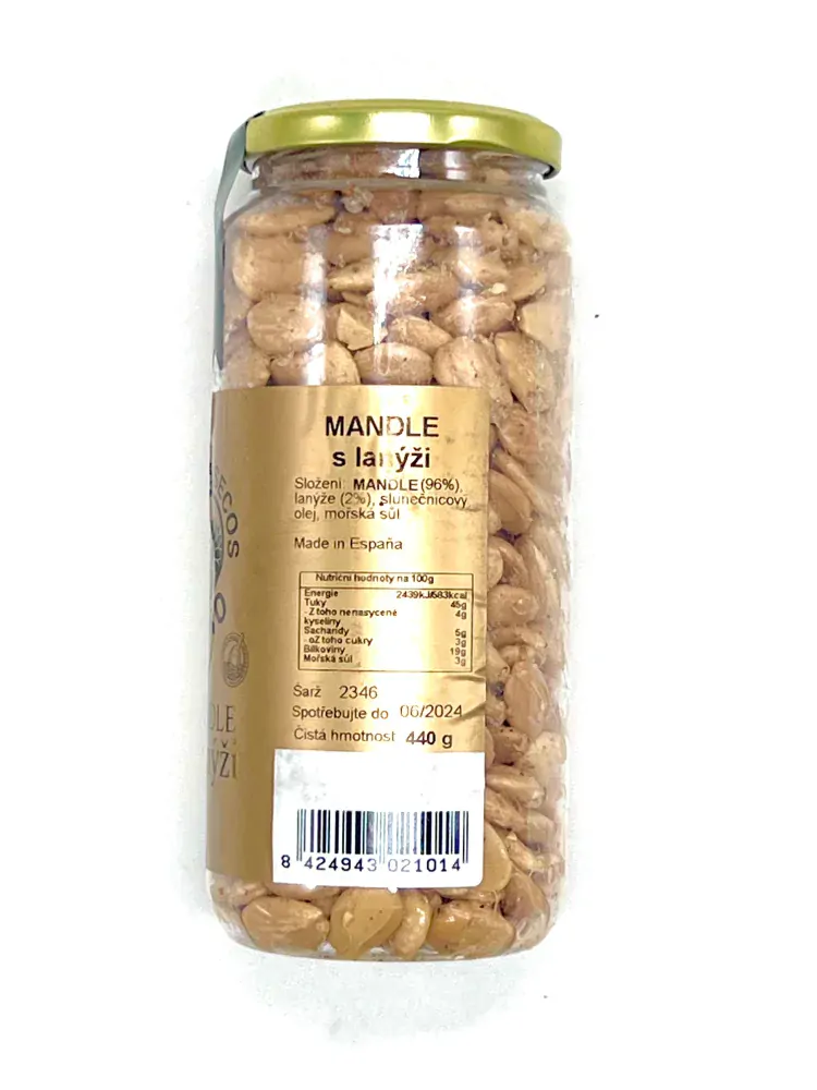 Mandle pražené s lanýži 440g 